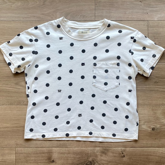 Madewell Easy Crop Pocket Tee in Cat Person - Picture 3 of 8